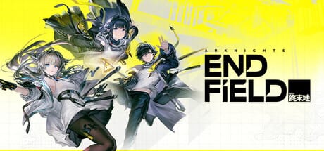 Store artwork for Arknights: Endfield showing the game's title logo over stylised sci-fi scenery with squad characters.