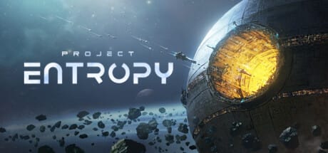Store artwork for Project Entropy showing a futuristic space fleet and sci-fi interface with the game logo.